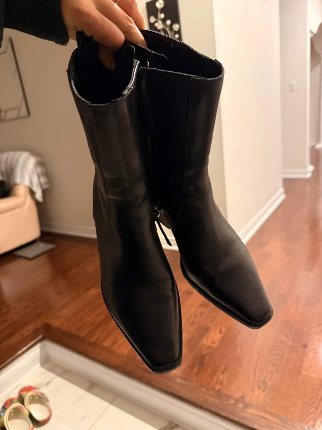 Black Ankle Boots, Size 6.5 image indicator(2)