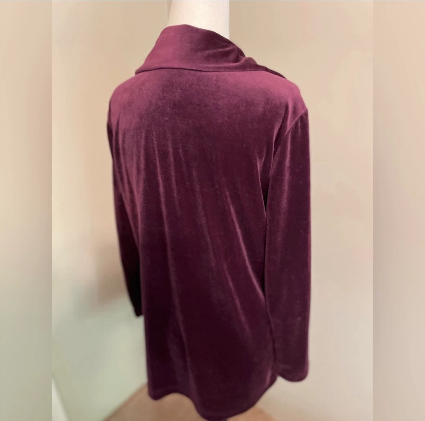 Vintage Plum Velour Blouse - photo 4