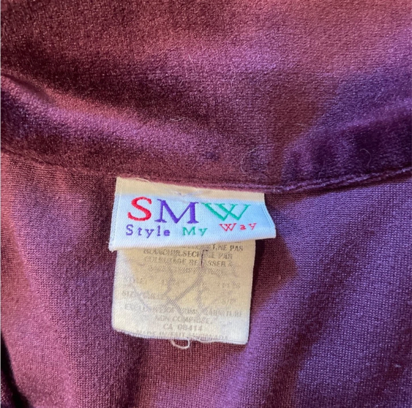Vintage Plum Velour Blouse - photo 5