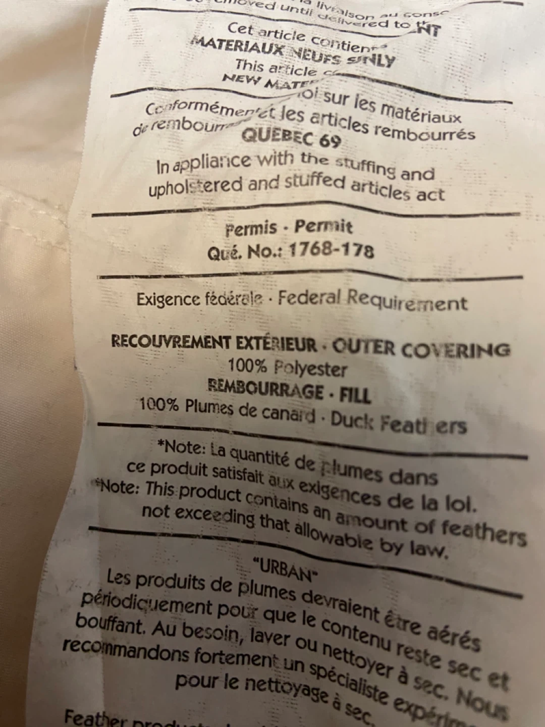 PENDING- White Down Comforter-King Size with ties - photo 4