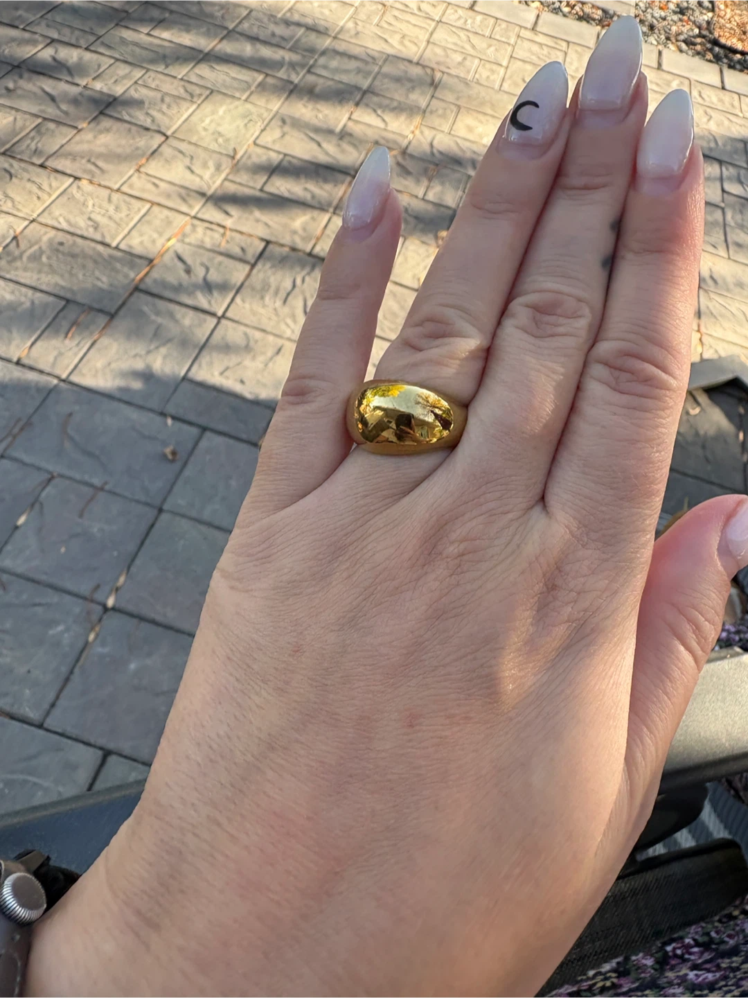 Gold plated Dome Ring