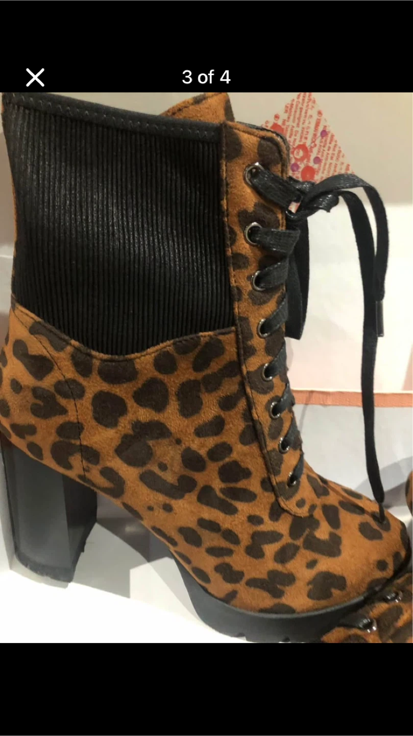 Leopard Print Platform Boots - photo 4