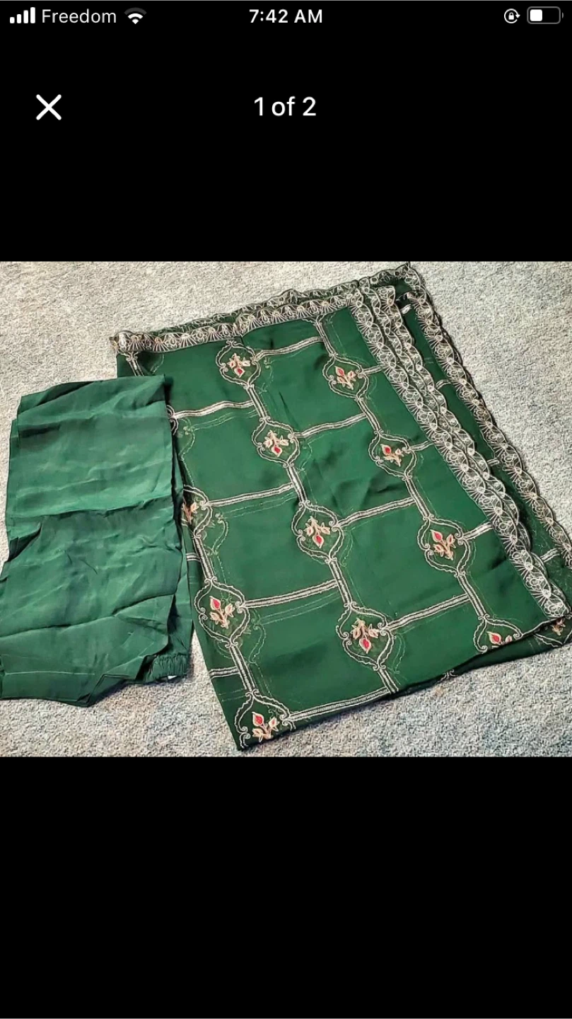 Green Embroidered Salwar Kameez 3 pieces brand new - photo 3