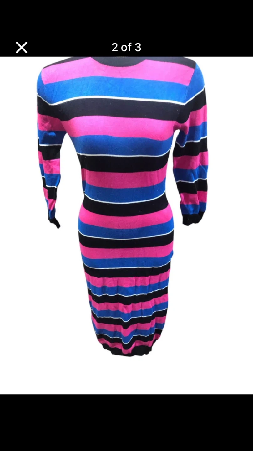 Striped Knit Dress brand new size medium - photo 2