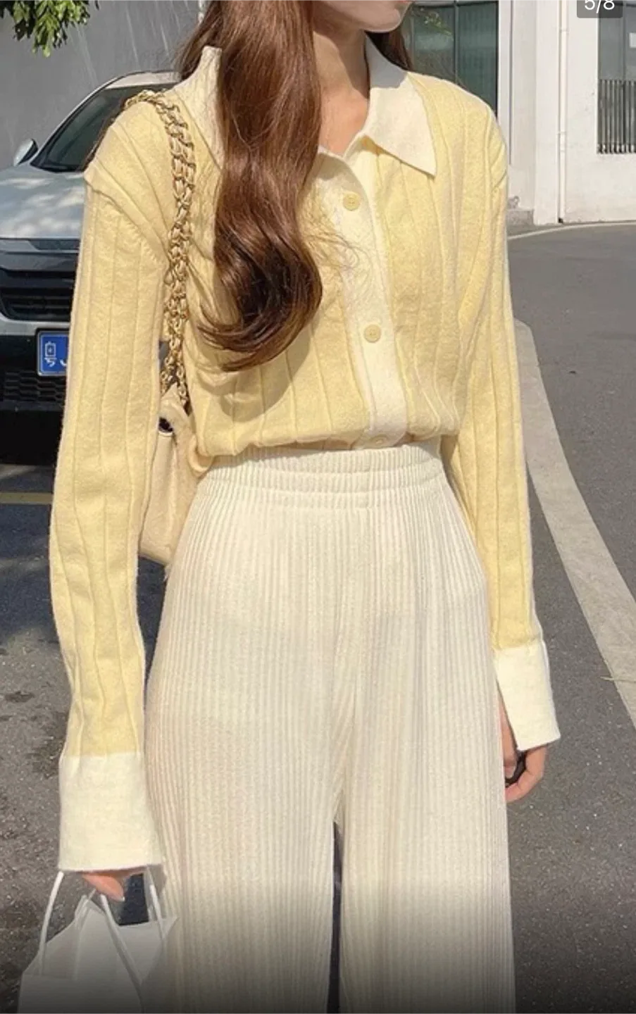 Yellow Knit Cardigan image indicator(2)