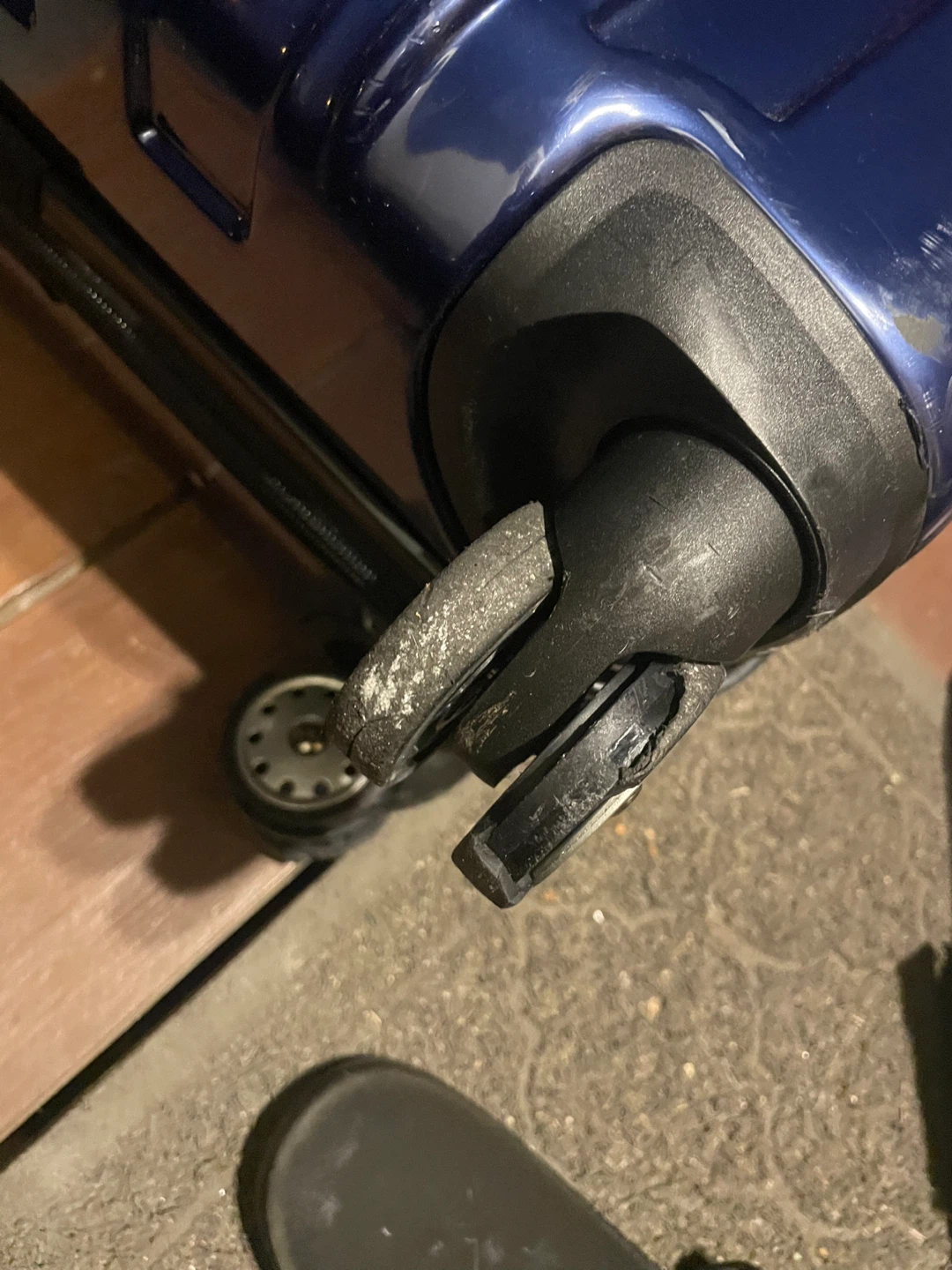 Used Blue Suitcase - Damaged Wheel - photo 2