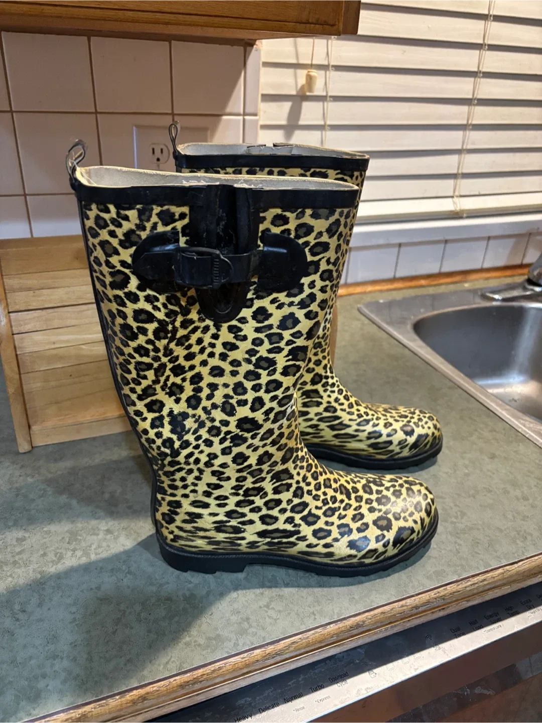 Leopard Print Gum Boots