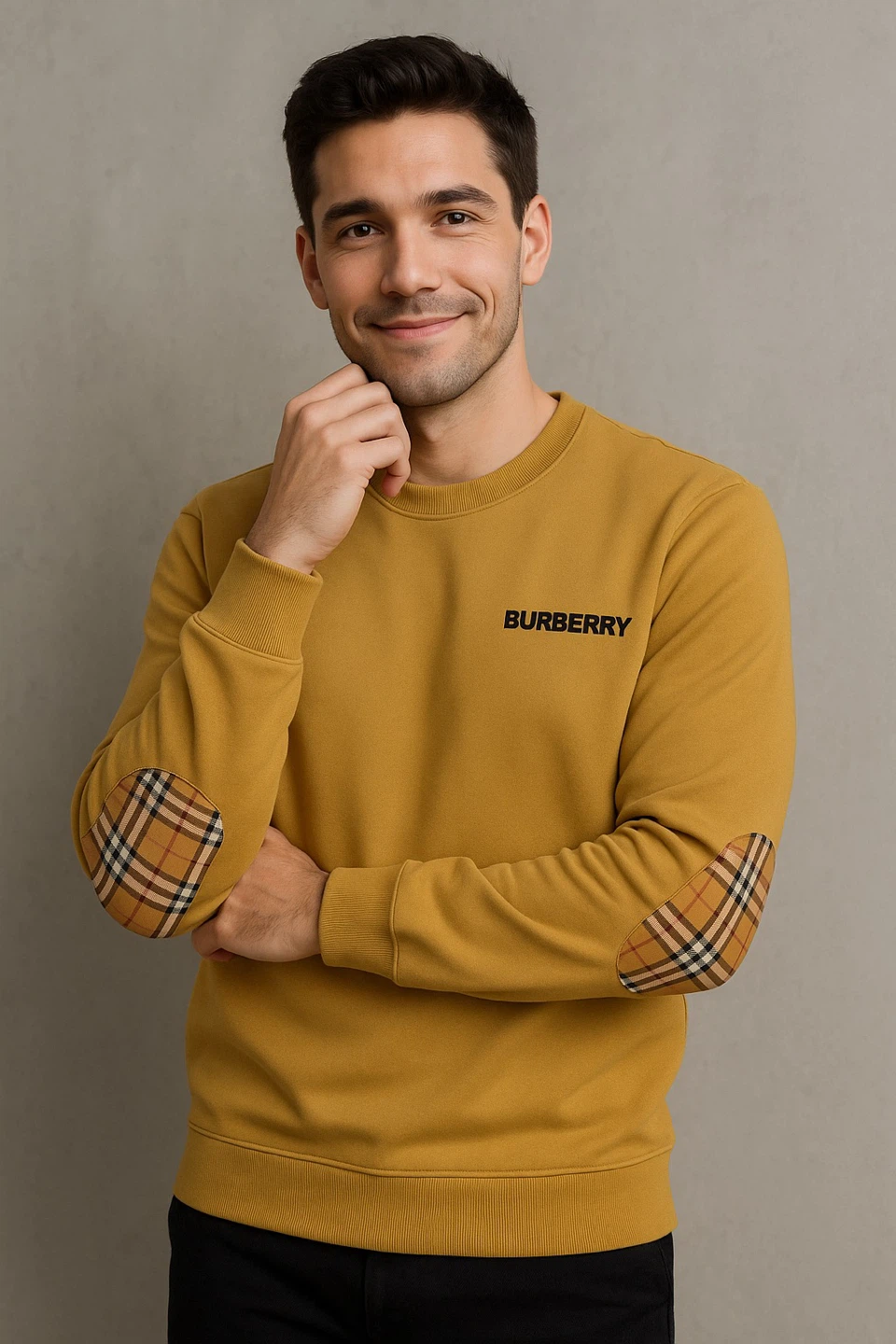 Burberry Crewneck Sweatshirt with Elbow Patches - photo 2