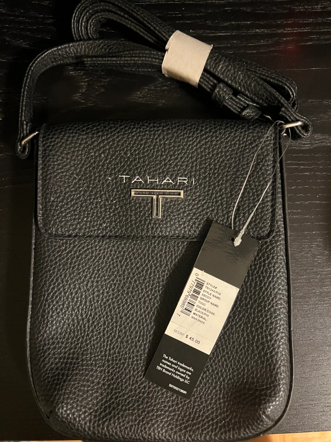 Tahari Black Crossbody Bag - New with Tags!