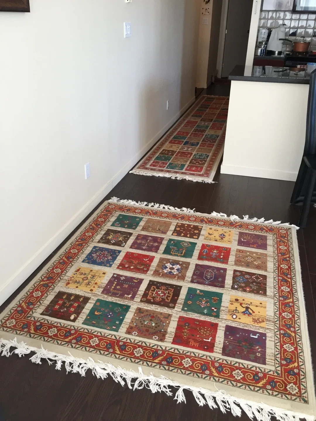 Area Persian square colourful rug image indicator(2)