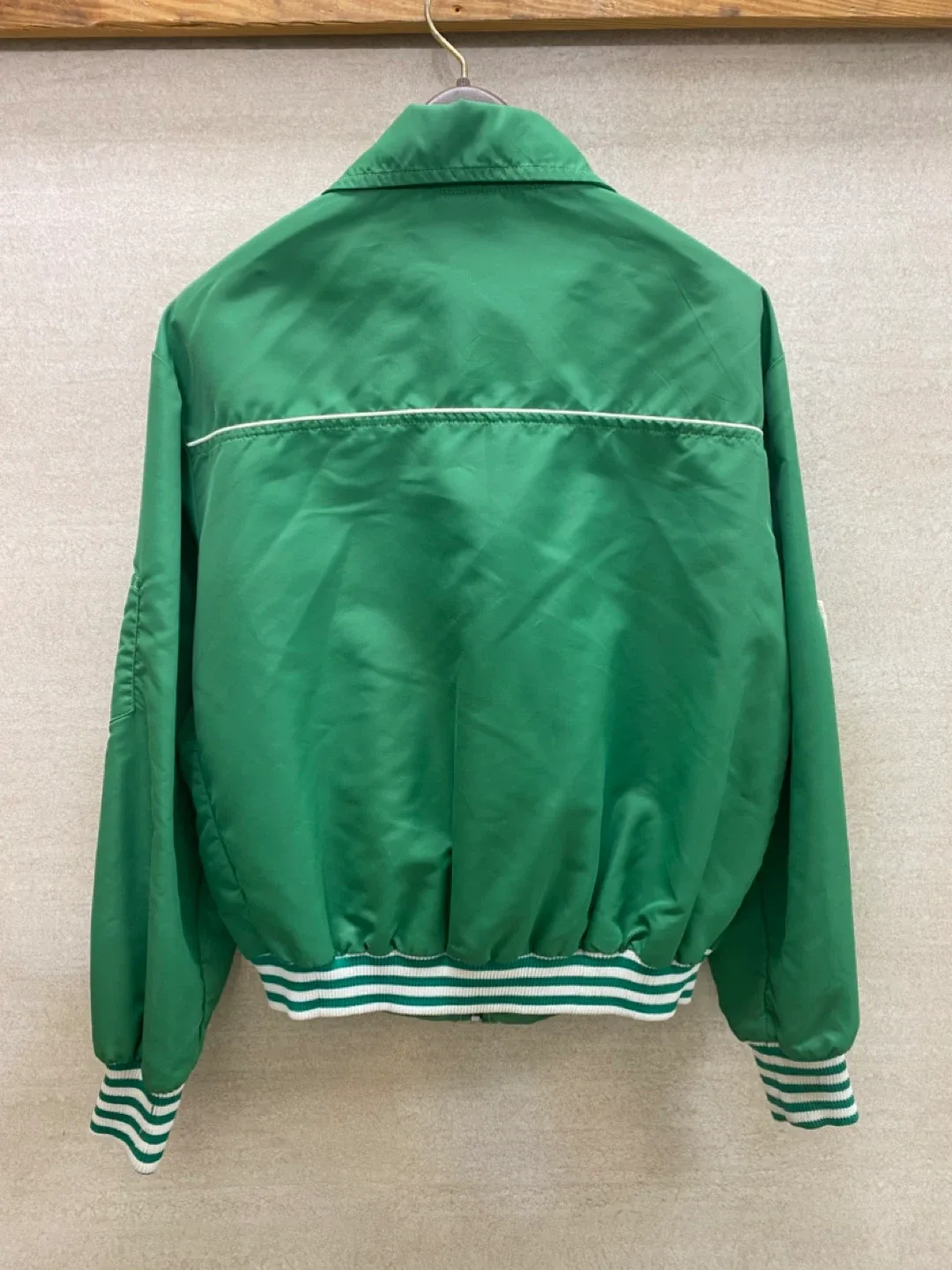Vintage Co-Op Dairy Products Green Nylon Bomber Jacket - Large image indicator(7)