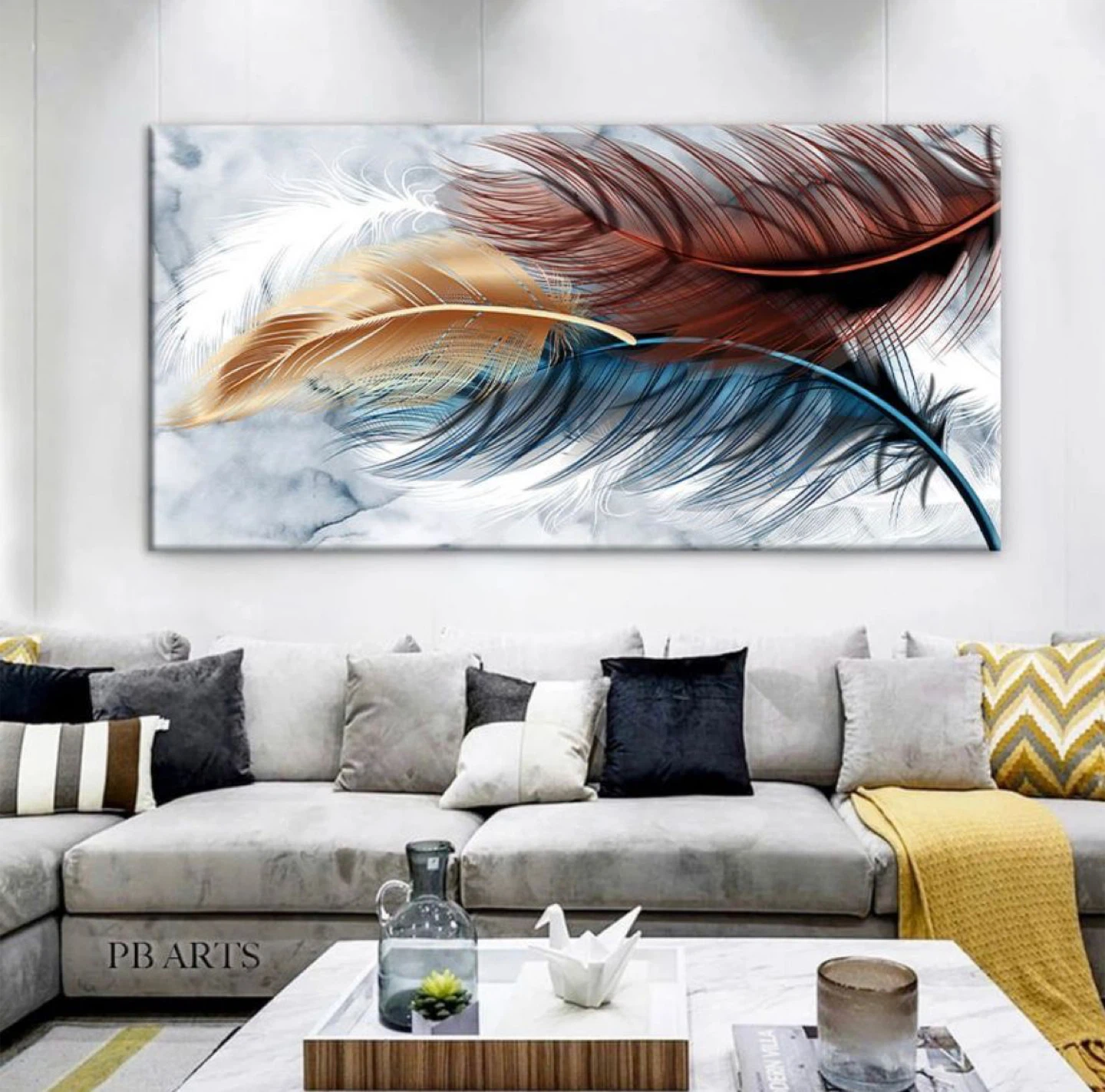 Feather Canvas Wall Art