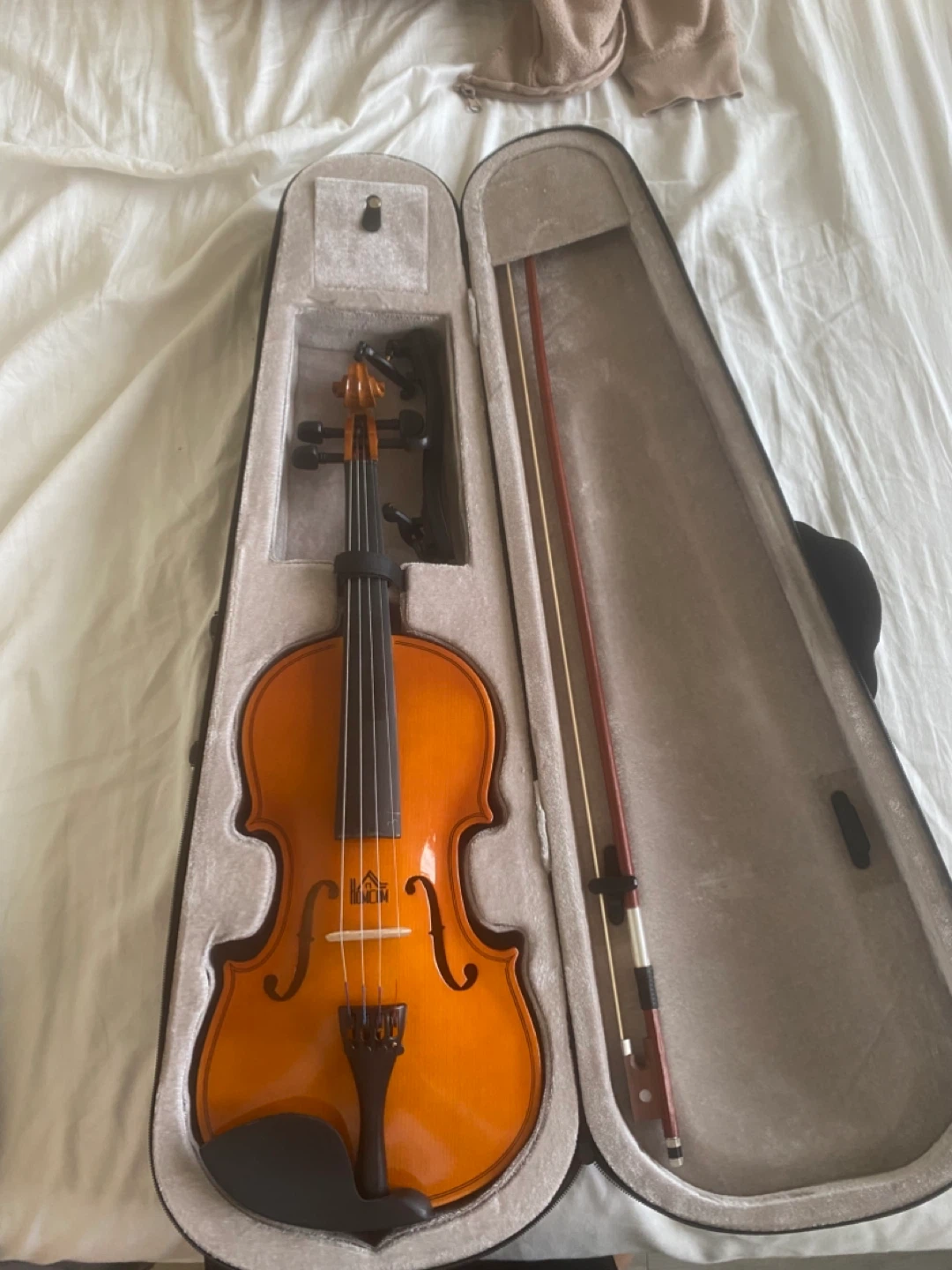 Violin with case and tuner