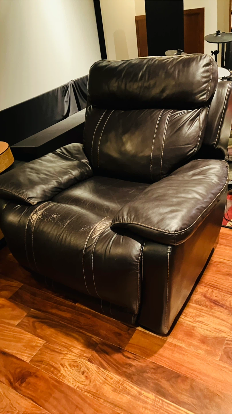 Brown Leather Recliner Chair