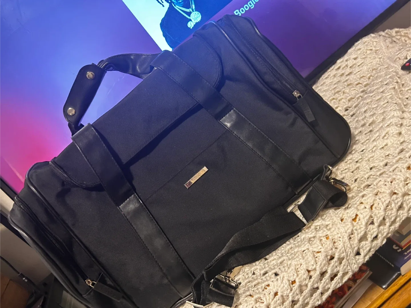 Versace Black Duffle Bag thumbnail