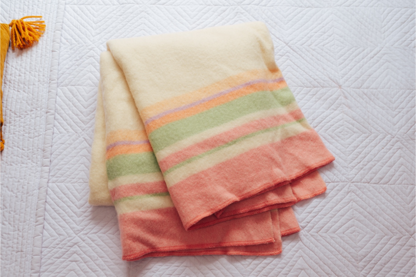 100% Wool Vintage Blanket by Mossfield Porritts & Spencer