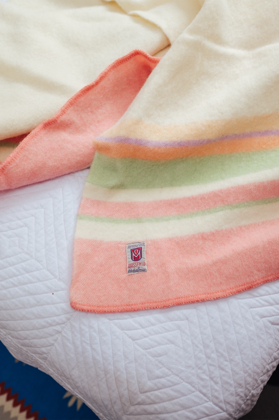 100% Wool Vintage Blanket by Mossfield Porritts & Spencer - photo 4