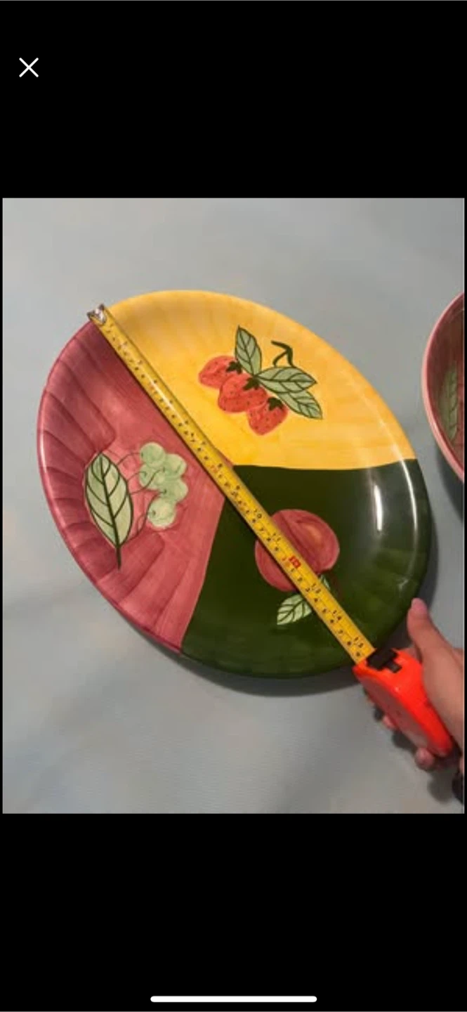 Vintage Divided Serving Plates - Fruit Design - photo 3