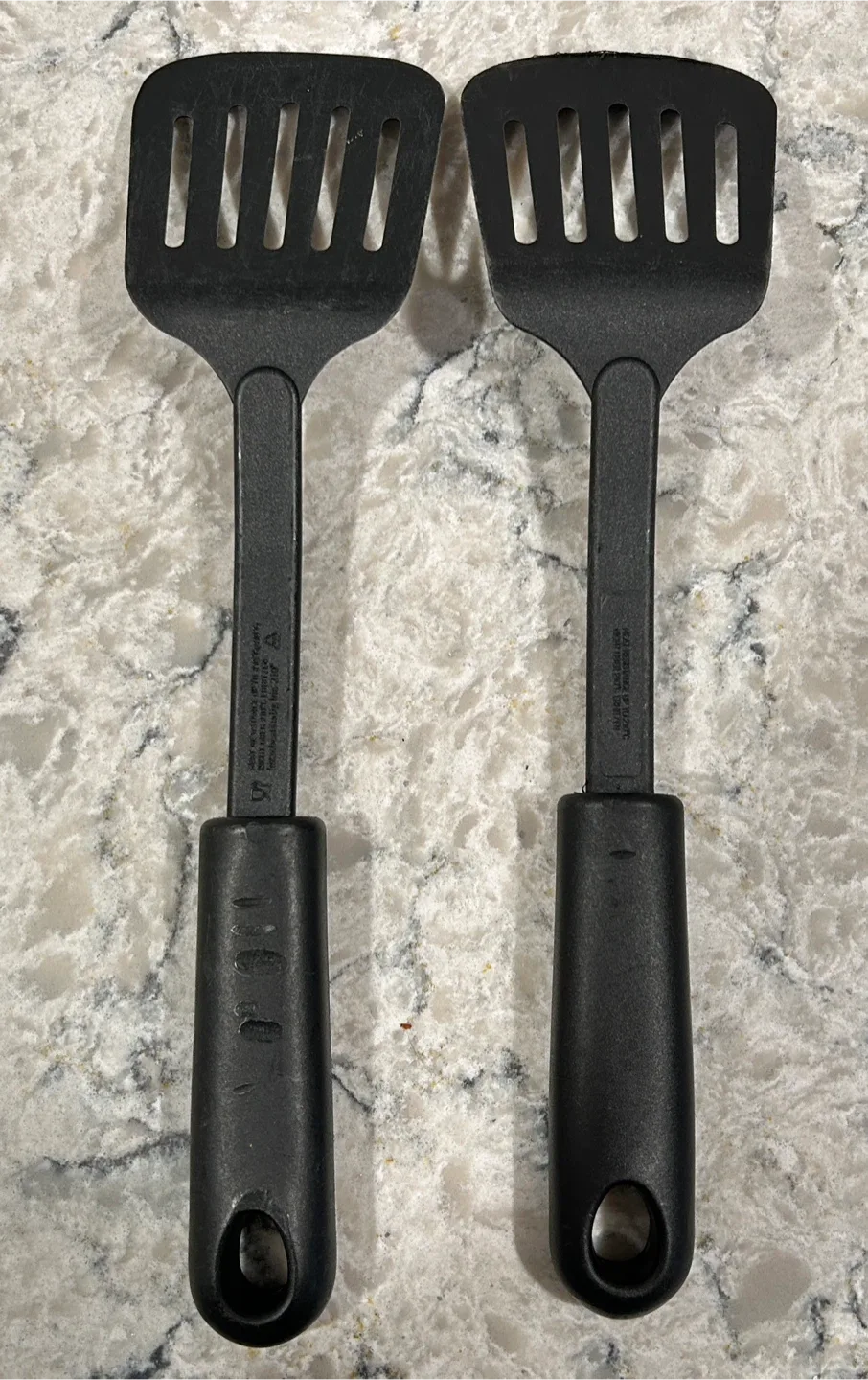 Two Black Slotted Spatulas image indicator(2)