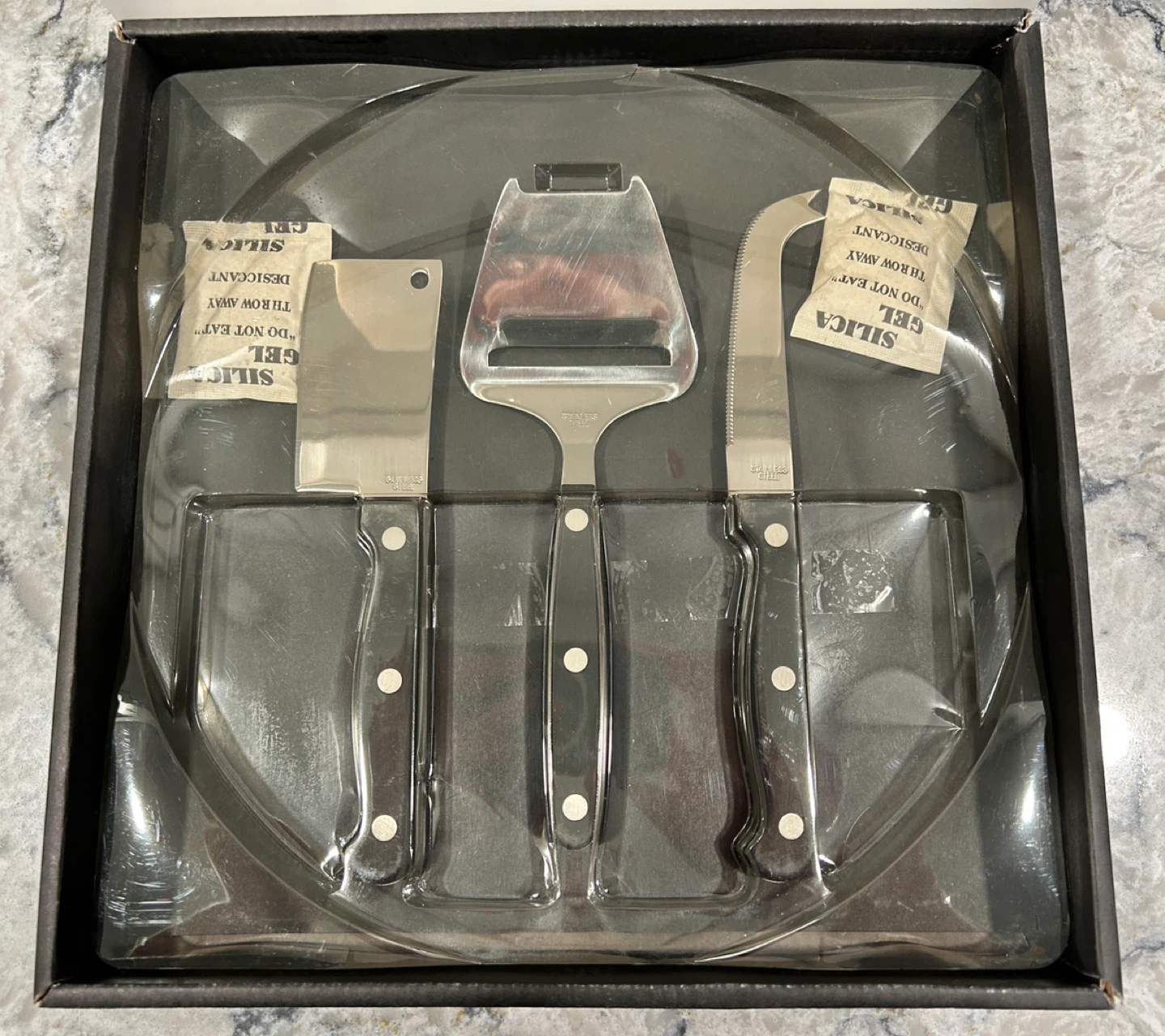 Stainless Steel Cheese Knife Set - New in Box!