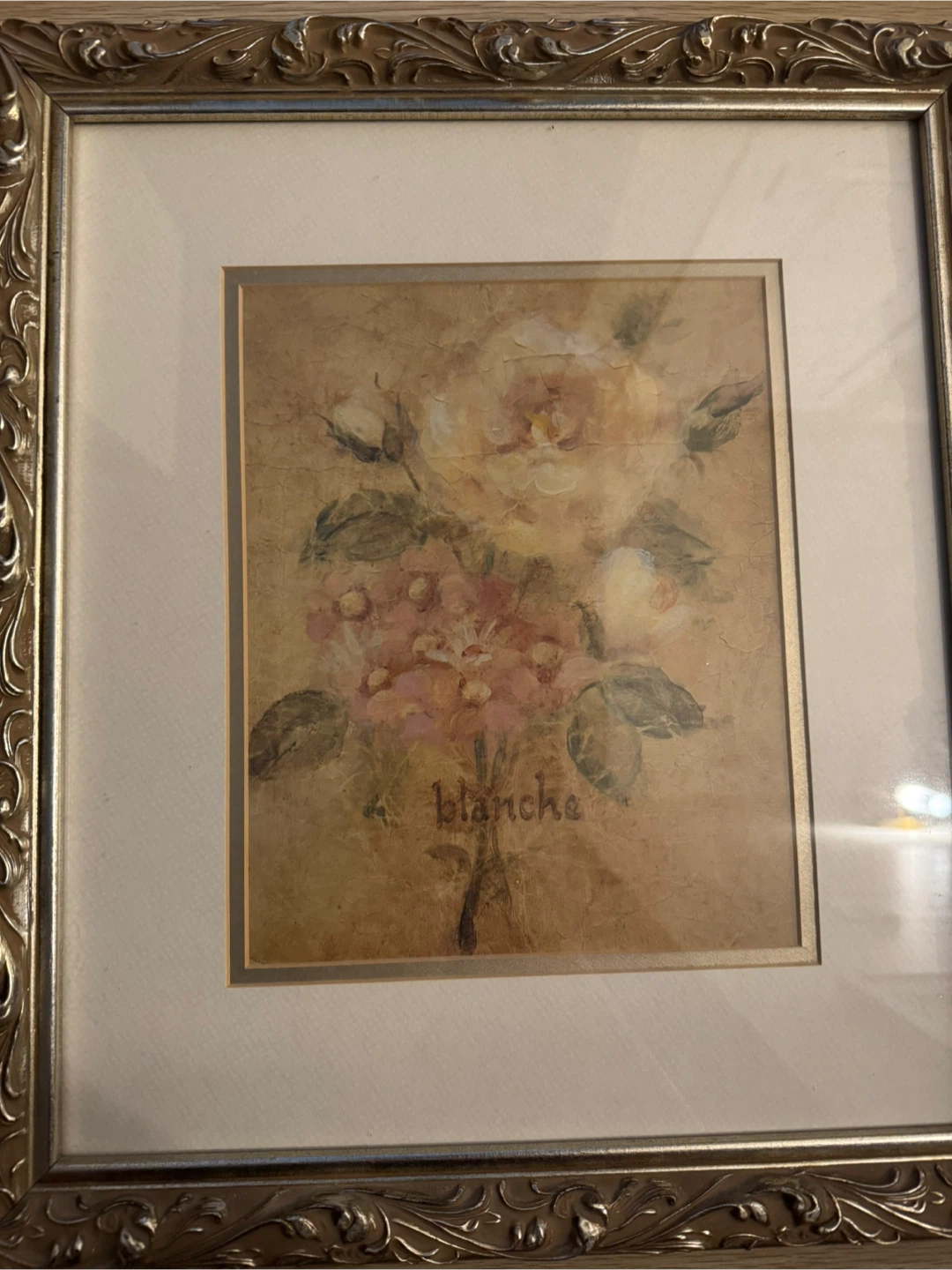 Blanche Floral Framed Art