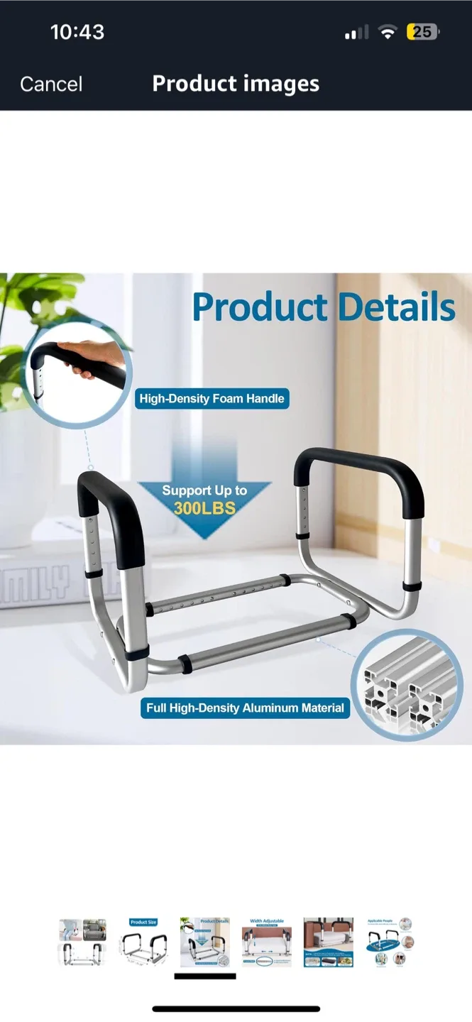 NEW RETAOLDTH Bed Assist Rail Grab Bar image indicator(5)