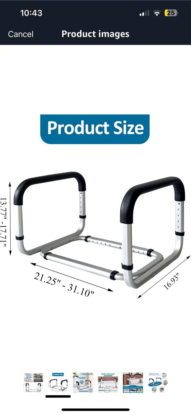 NEW RETAOLDTH Bed Assist Rail Grab Bar image indicator(4)