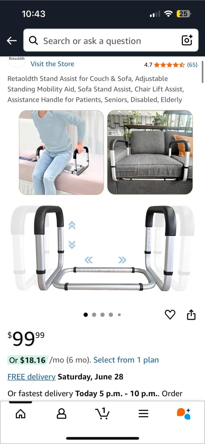 NEW RETAOLDTH Bed Assist Rail Grab Bar image indicator(7)