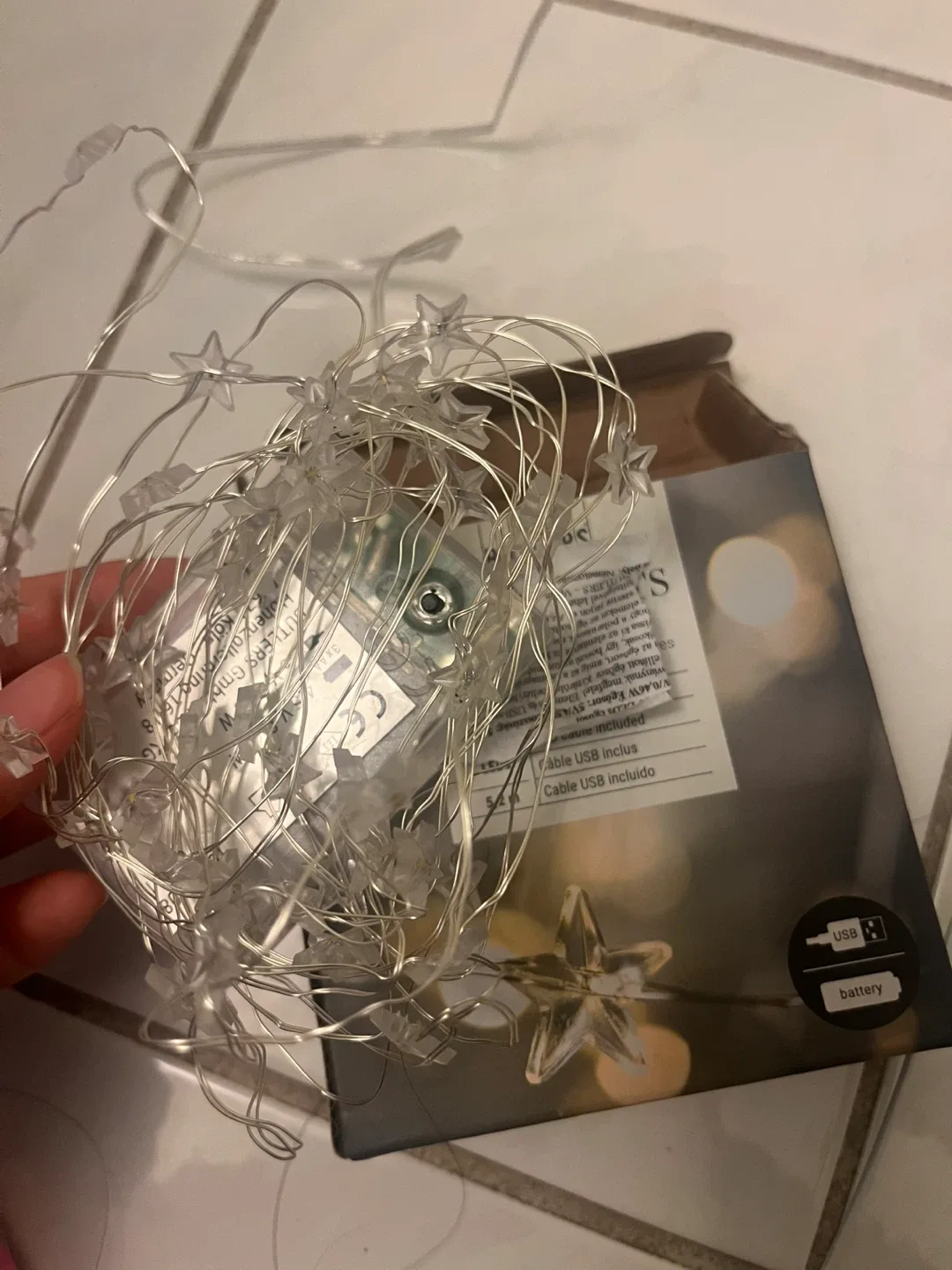 Chrismas Star String Lights with USB Cable image indicator(4)