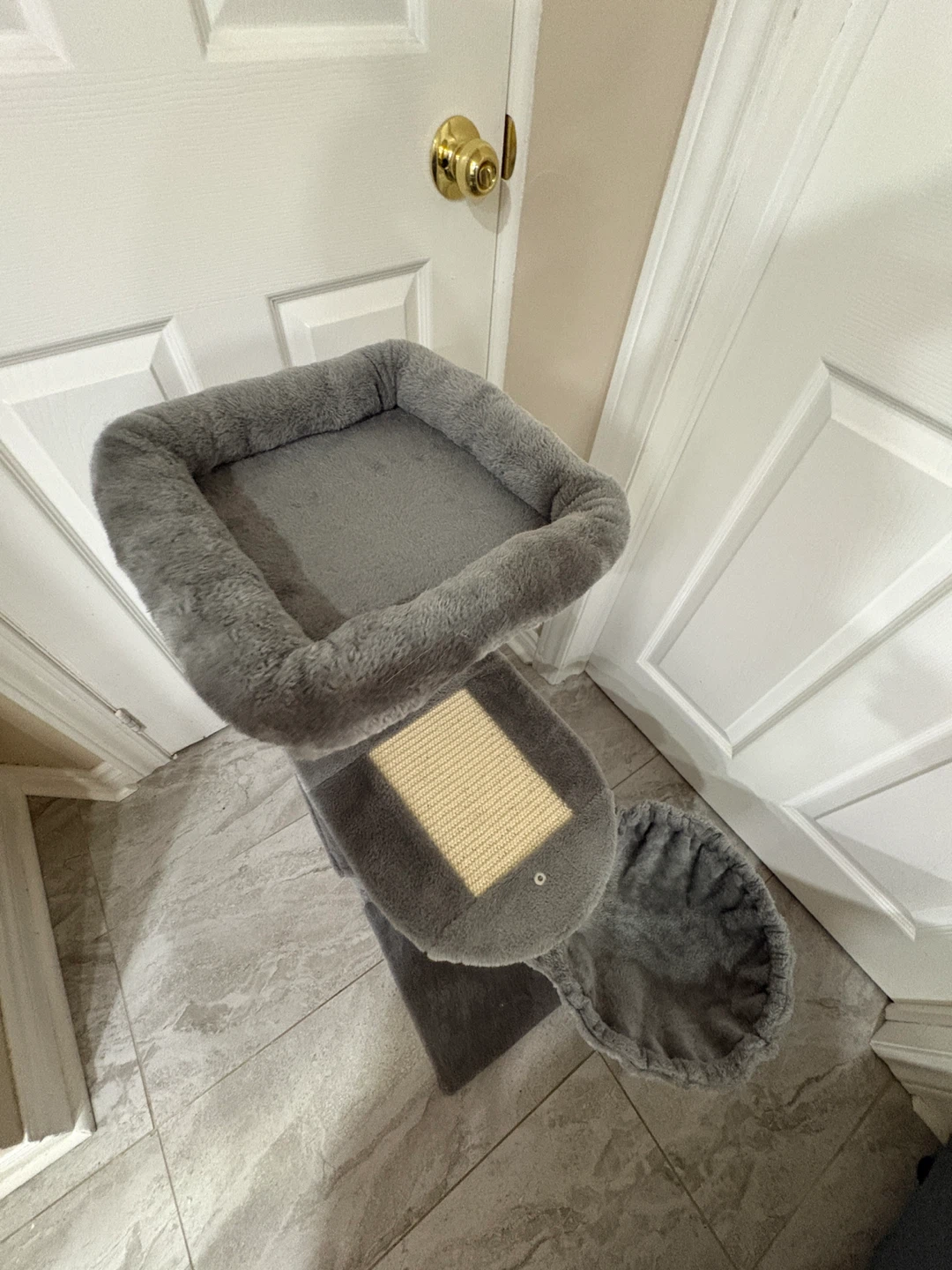Grey Cat Tree with Scratching Post - photo 4