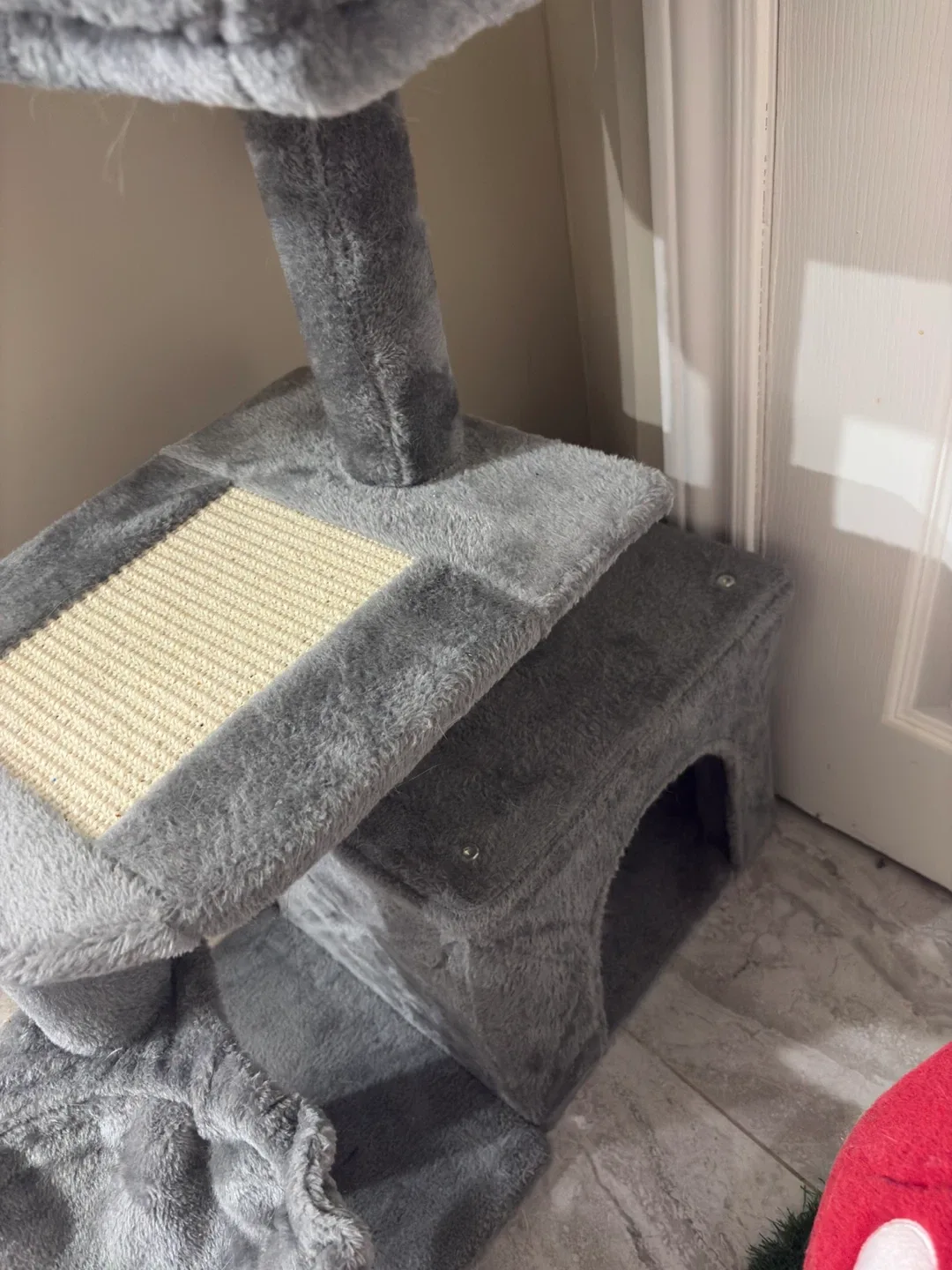 Grey Cat Tree with Scratching Post image indicator(5)