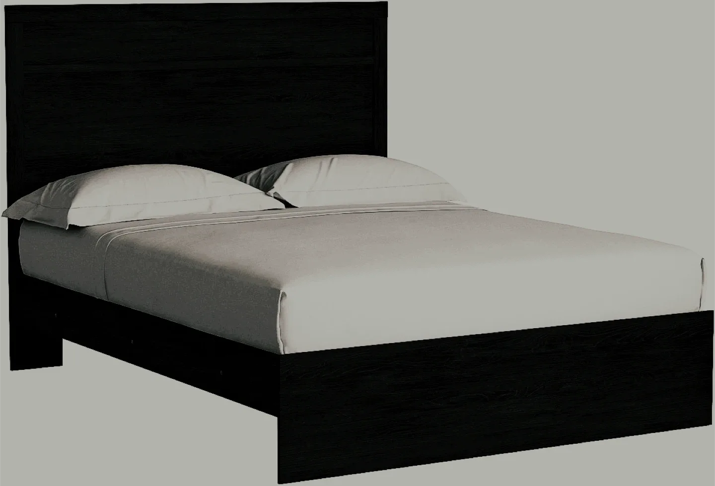 Black queen Bed Frame comes with free box spring