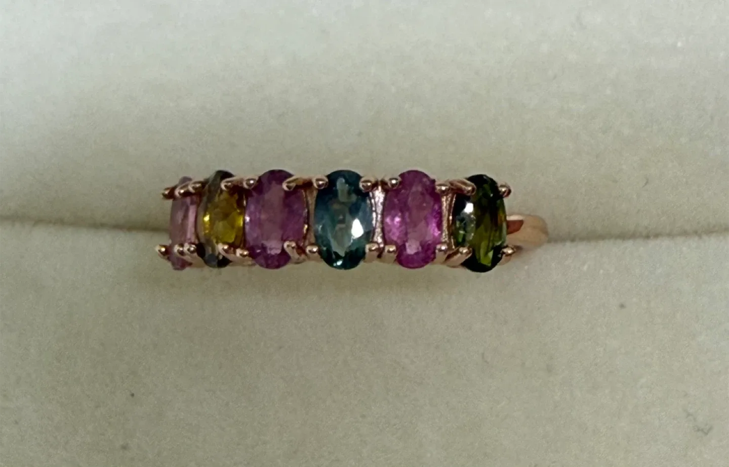 Colourful Tourmaline S925 Silver Ring thumbnail