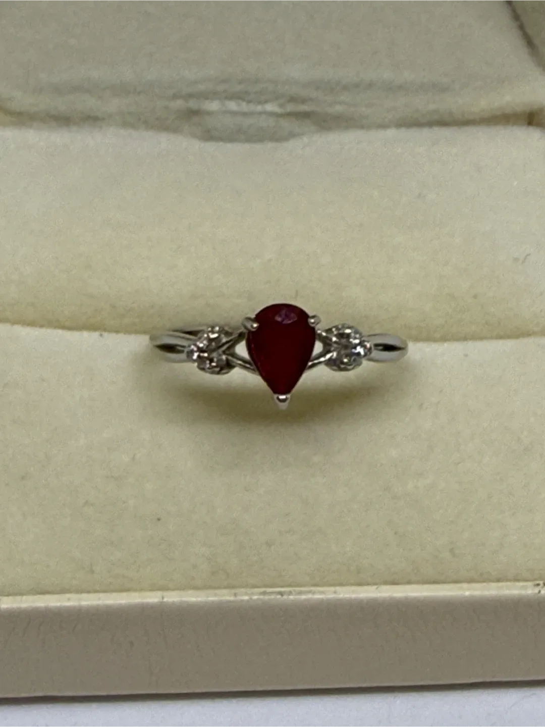 Natural Red Ruby S925 Silver Ring thumbnail