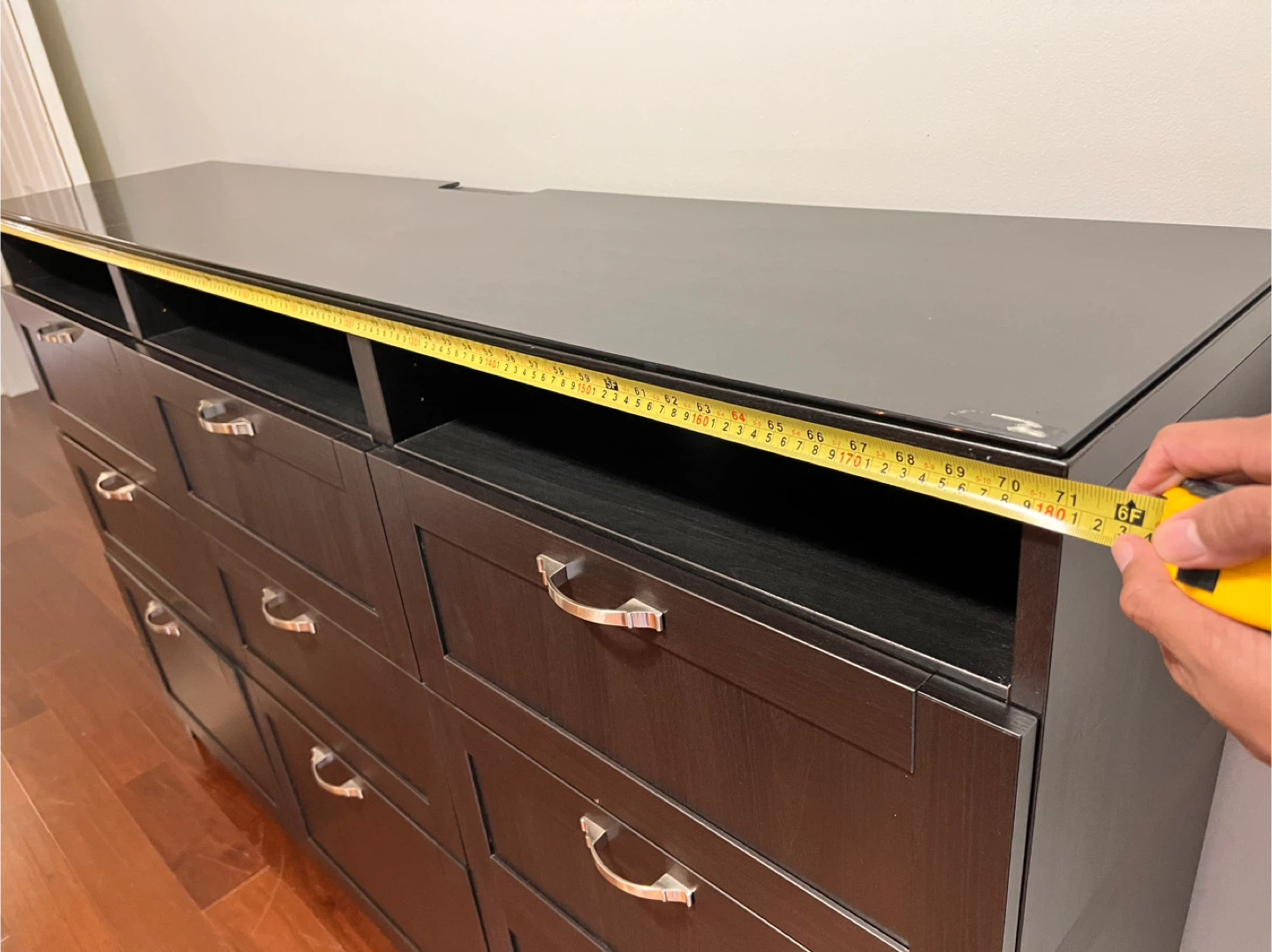 Dark Brown Dresser - 71" x 46" x 18" - photo 2