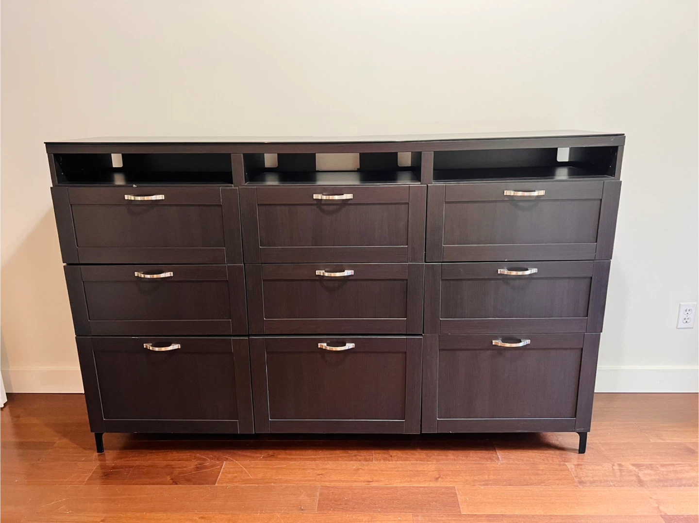 Dark Brown Dresser - 71" x 46" x 18"