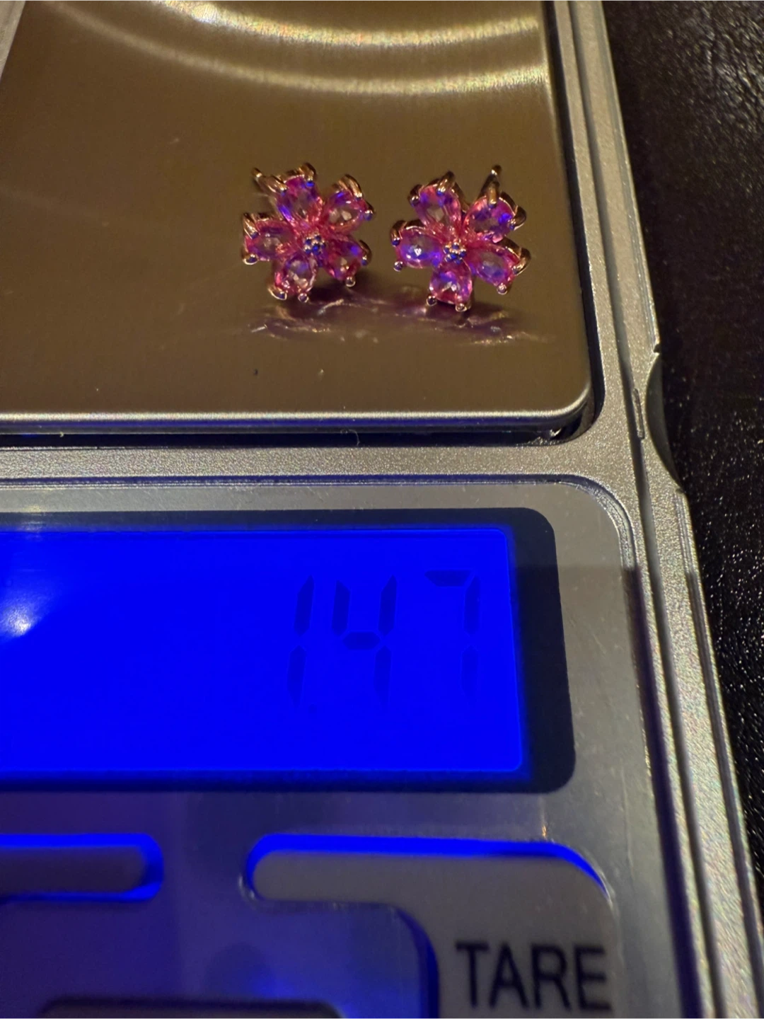 Natural Pink Topaz Flower S925 Silver Earrings - photo 2
