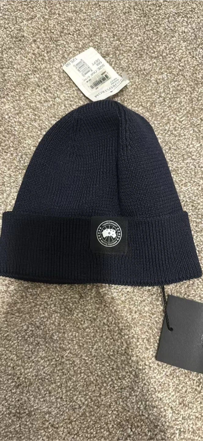 New Canada Goose Navy Beanie