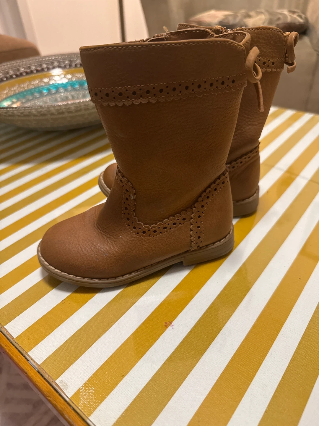 Gymboree Brown Leather Boots - Size 8