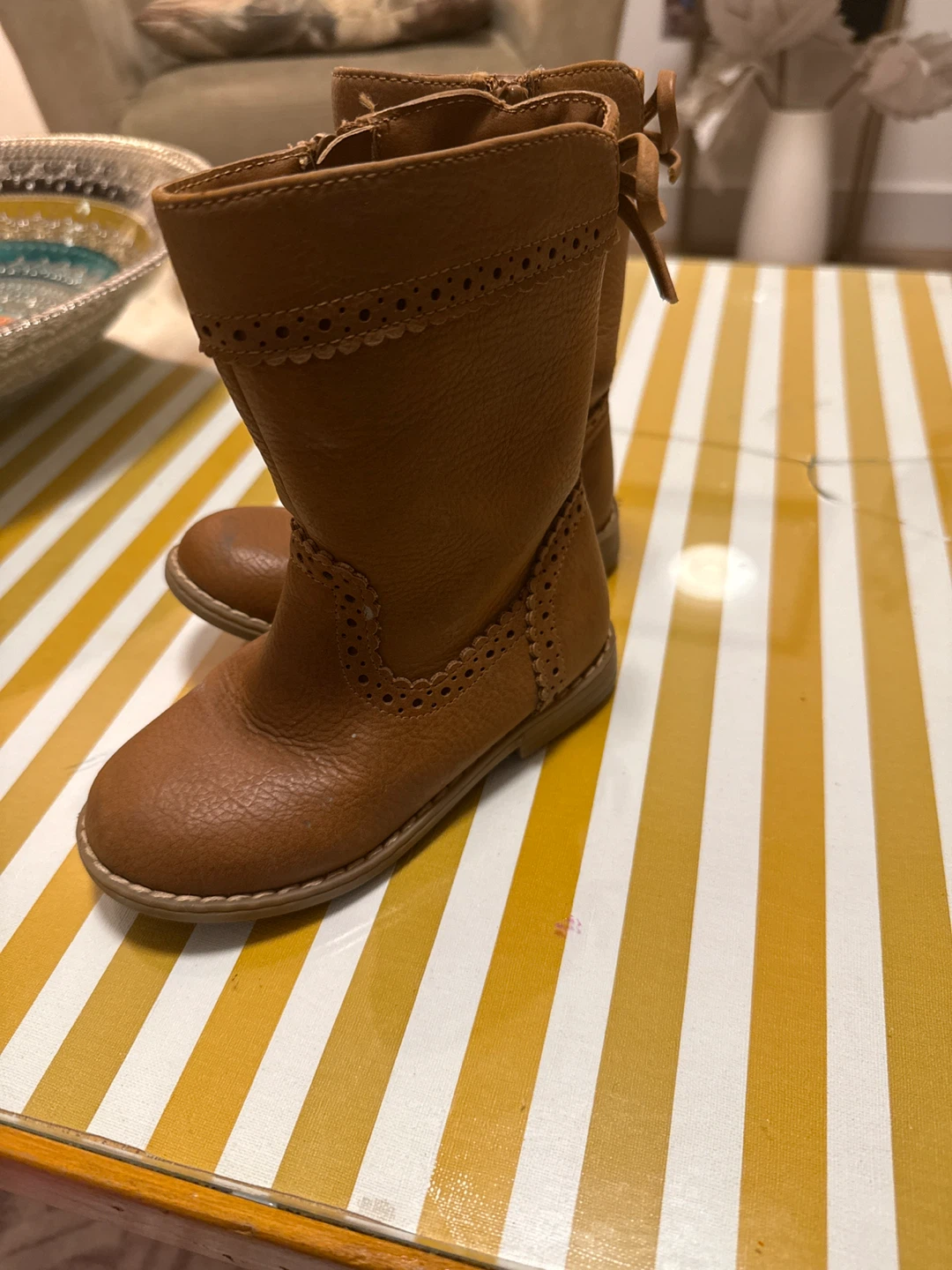 Gymboree Brown Leather Boots - Size 8 - photo 2