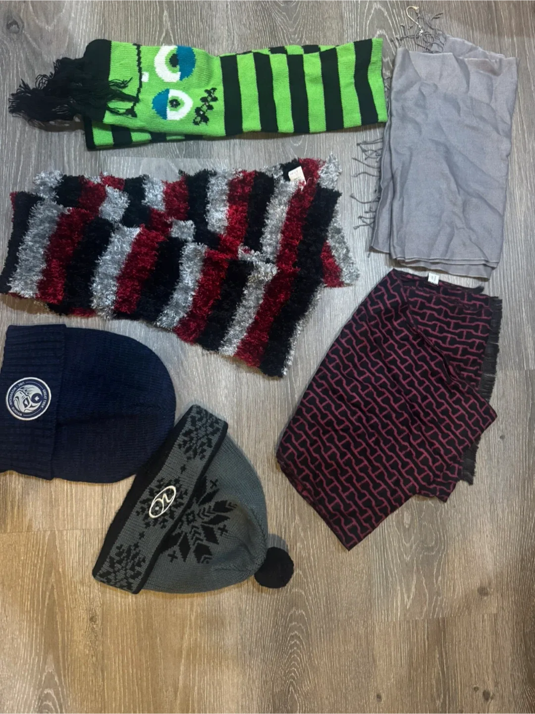 Assorted Winter Hats and Scarves Bundle