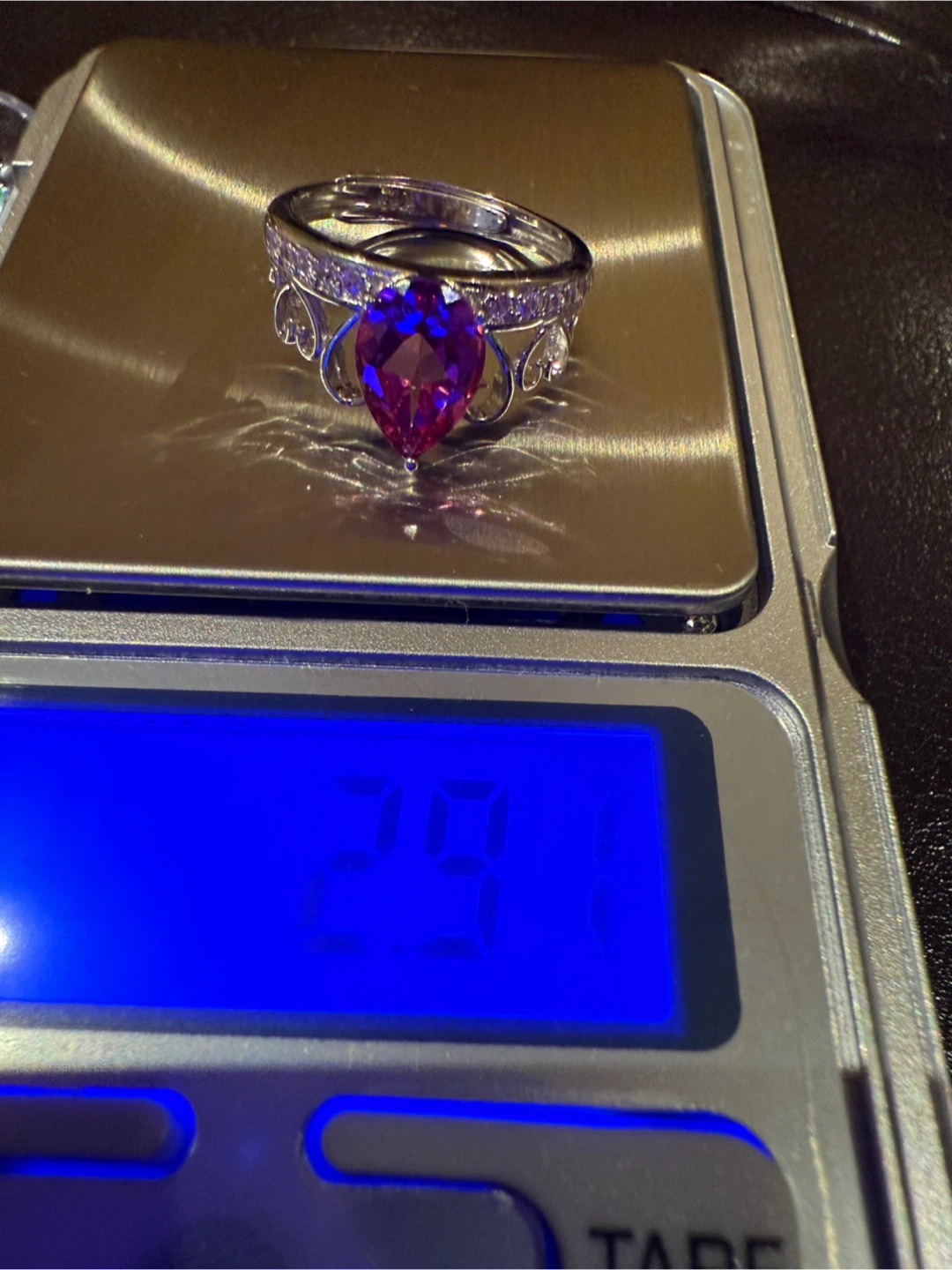 Natural Pink Topaz S925 Silver Ring - photo 2