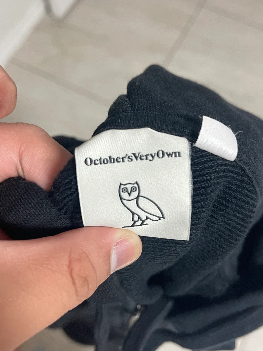 OVO (October's Very Own) Black Zip-Up Hoodie - Size L image indicator(3)