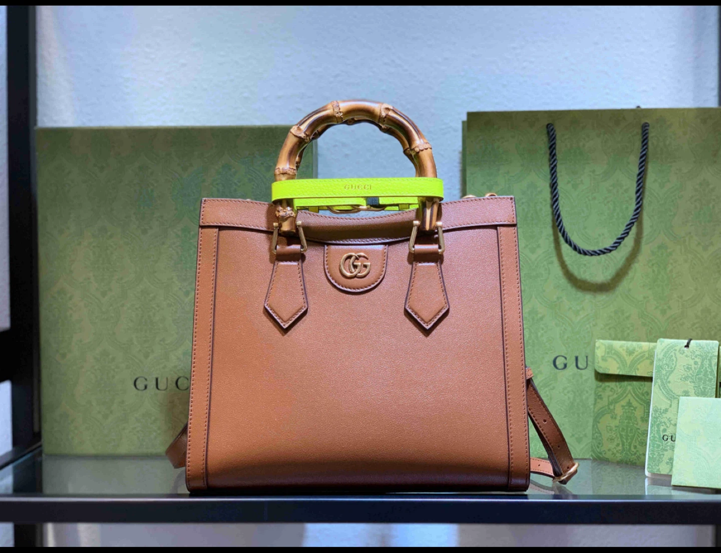 Gucci Diana Small Tote Bag - Brown