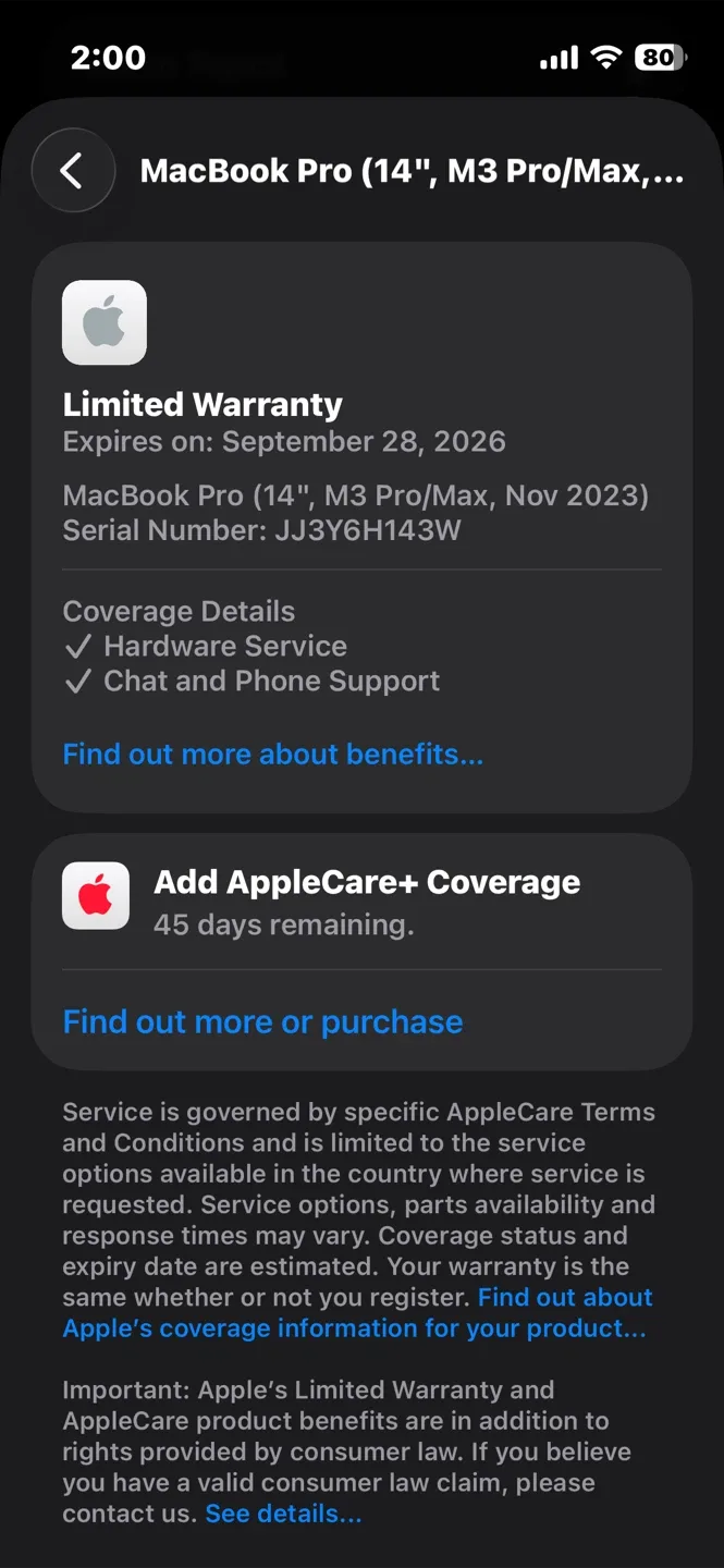MacBook Pro 14" M3 Pro open box image indicator(3)