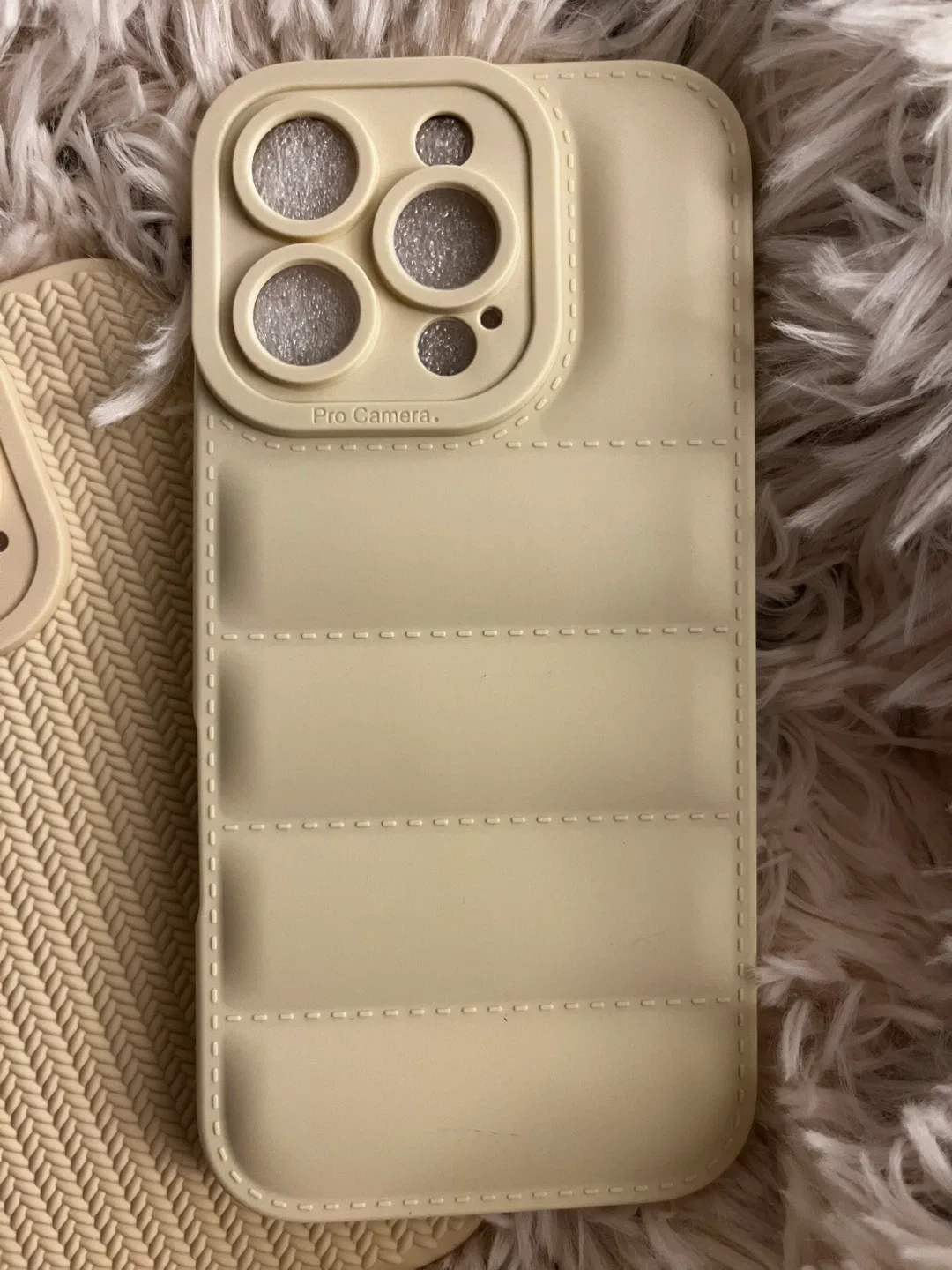 2pcs Beige iPhone16 Pro Case with Camera Protection image indicator(2)