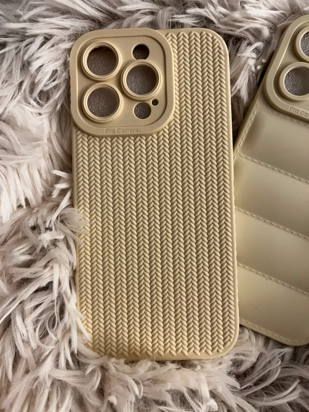 2pcs Beige iPhone16 Pro Case with Camera Protection image indicator(3)