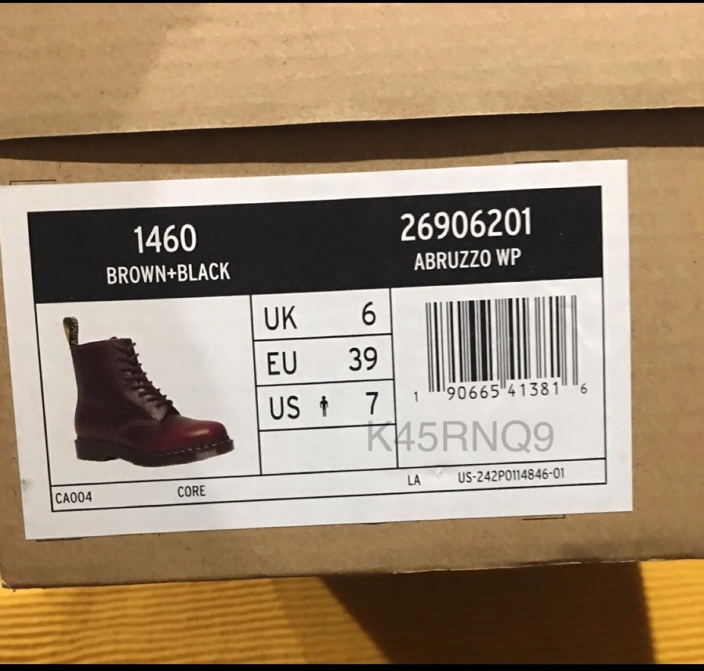 Dr. Martens 1460 Abruzzo WP Brown US 7 Boots - Like New!