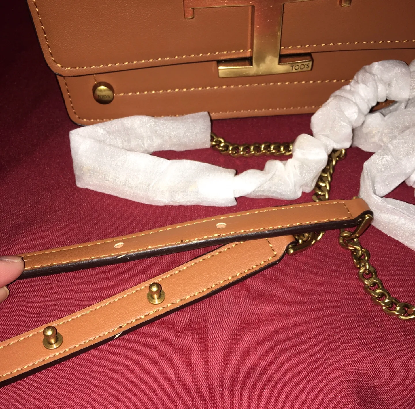 Tod's Leather Shoulder Bag - Brown image indicator(10)