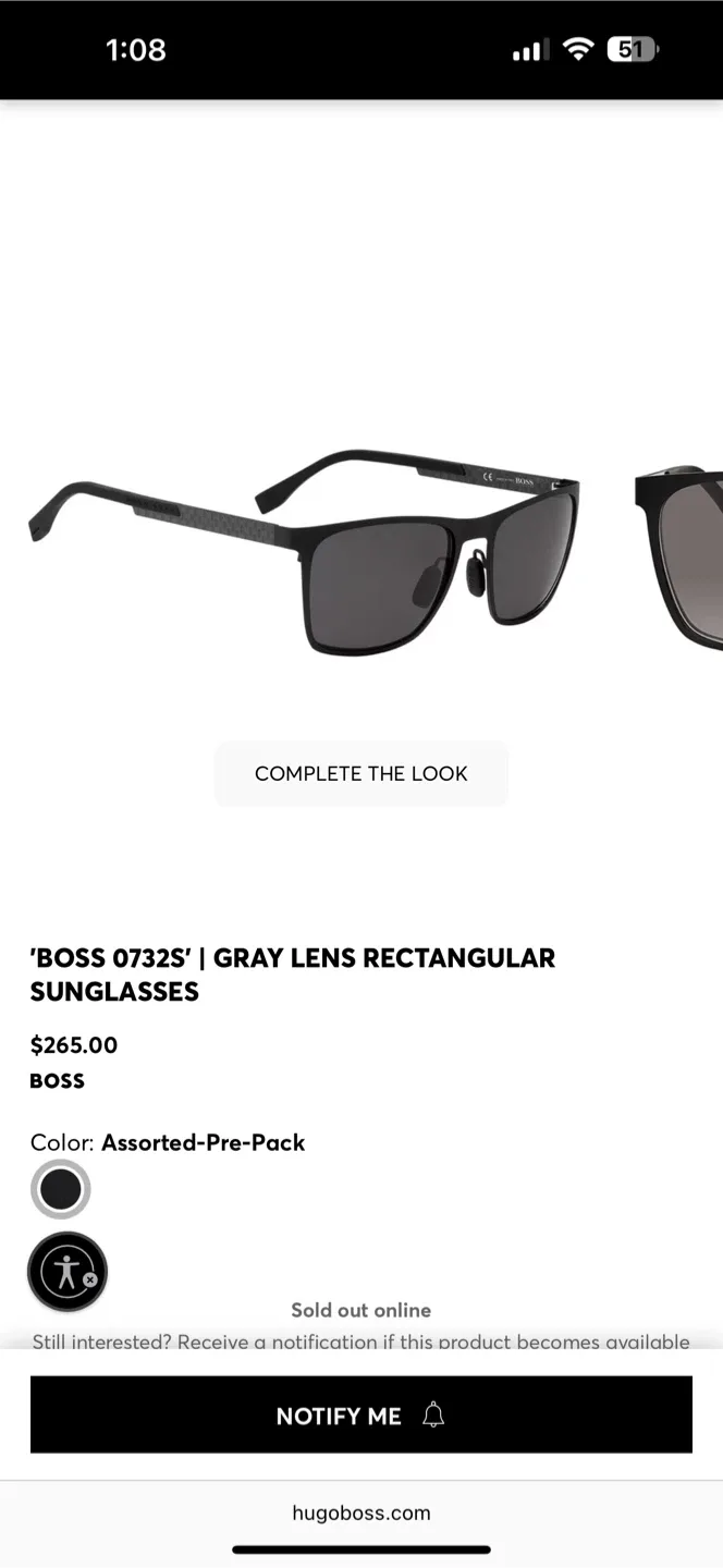 Hugo Boss Black Sunglasses with Case image indicator(6)